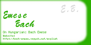 emese bach business card